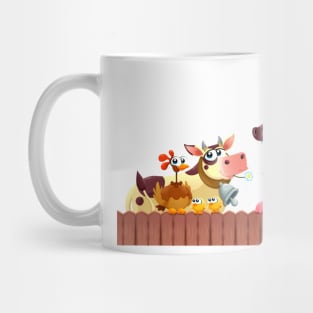 Funny farm animals smiling Mug